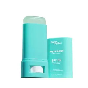 Earth Rhythm Hyaluronic Sunscreen Stick SPF 60, PA++++ with Ceramides | Water Resistant, Lightweight, No white cast | Aqua surge | Sunscreen for Men & Women | - 20 gm