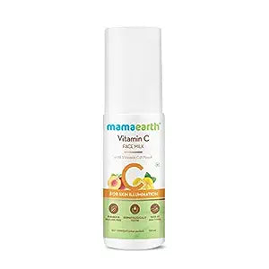 Mamaearth Vitamin C Face Milk Moisturiser with Vitamin C and Peach Moisturizer for Skin Illumination 100 ml