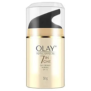 Olay Total Effects Day Cream with SPF 15 | Fights 7 Signs of Ageing | With Niacinamide and Green Tea Extracts | Normal, Oily, Dry, Combination Skin | 50 gms