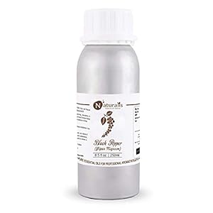 Naturalis Essence of Nature Black Pepper Essential Oil for Hair, Skin, Massage & Aromatherapy - 250 ml