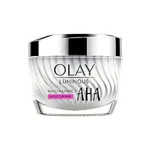 Olay AHA Face Cream with Niacinamide l Acne Spot Reduction l Even Glow & Smooth Texture l Normal, Oily, Dry & Combination Skin l Parabens & Sulphate-free l 50 gms