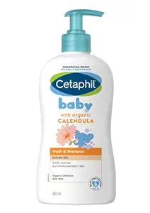 Cetaphil Baby Wash & Shampoo with Organic Calendula - (400ml)
