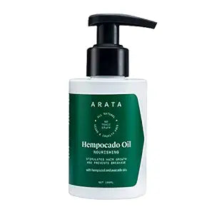 Arata Zero Chemicals Natural Nourishing Hempocado Oil With Hempseed & Avocado Oil for Women & Men, Vegan & Cruelty Free, Stimulates Hair Growth & Prevents Breakage, Transparent - 100 ml
