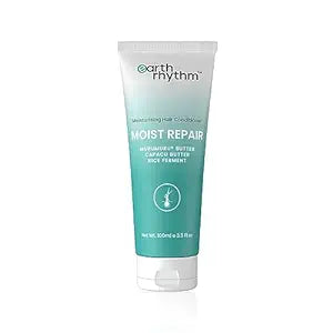 Earth Rhythm Moist Repair Murumuru Butter Hair Conditioner for Dry & Frizzy Hair| Locks Moisture, Repairs Damage, Enhance Curls | Murumuru Butter, Capacu Butter, Rice Ferment - 100ml