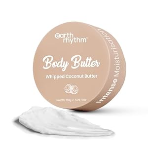 Earth Rhythm Coconut Body Butter for Intense Moisturization, Fights Skin Dehydration, Keep Skin Plump & Nourished, Men & Women - 150 gms