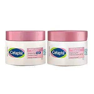Cetaphil Brightening Day and Night Protection Cream, White - 50 ml (Combo)