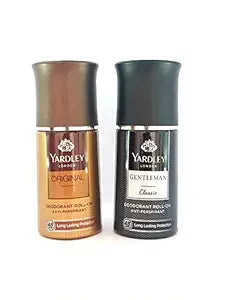 Yardley Gentleman Classic And Original Deodorant Roll-On For Men - 50 ml (Combo Of 2)