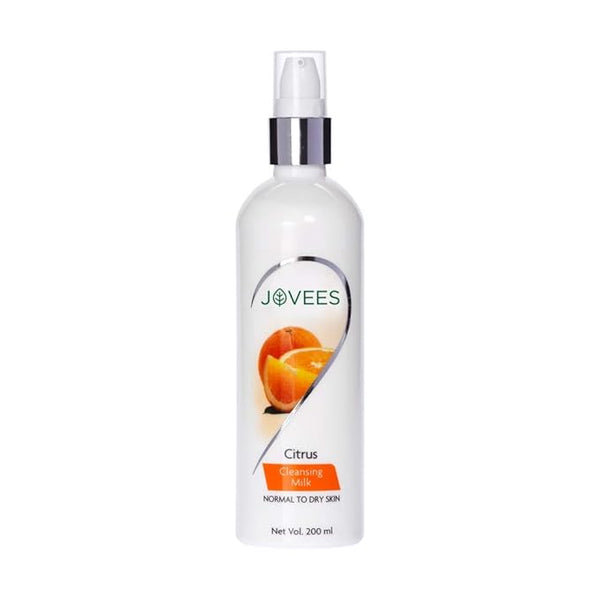 Jovees Herbal Citrus Cleansing Milk with Lemon Peel Extract, Almond & Coconut Oil - 200 ml