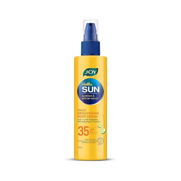 Joy Hello Sun Sunblock & Anti Tan Daily Brightening Body Serum Sunscreen SPF-35 PA+++ - 150 ml