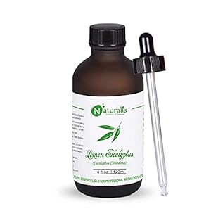 Naturalis Essence of Nature Lemon Eucalyptus (Eucalyptus Citriodora) for Dandruff and Mosquito repellent - 120ml,Pack Of 1