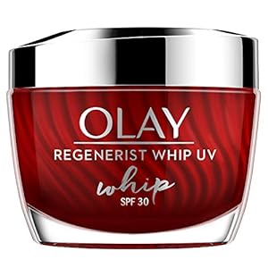 Olay Regenerist Whip Cream with SPF30 | Ultra Lightweight | Hydrated, Plump, Bouncy Skin | With Hyaluronic Acid, Niacinamide and Peptides | Normal, Oily, Dry, Combination Skin | 50 gms
