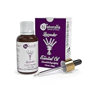 Naturalis Essence Of Nature Lavender Essential Oil 100% Pure, Natural & Undiluted Therapeutic Grade For Hair, Skin, Face, Calming Bath Or Massage For Restful Sleep - 30ML