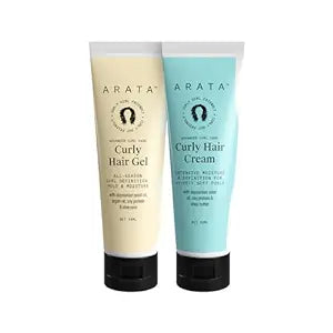 Arata Advanced Curl Care Curly Hair Cream - 50ML & Advanced Curl Care Curly Hair Gel - 50ML Intensive Moisture & All-Season Curl Definition Natural Oils, Protein