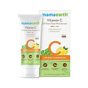 Mamaearth Vitamin C Oil-Free Moisturizer For Face With Vitamin C & Gotu Kola For Skin Illumination - 80 Ml
