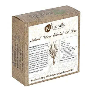 Naturalis Handmade Soap With Natural Vetiver Essential Oil For Stretch Marks, Cracks & Anti-Aging - 110 gms
