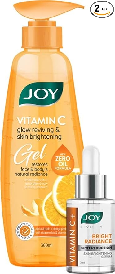 Revivify Brightening Vitamin C+ Face Serum 30ml & Face Brighteing Vitamin C Face and Body Gel 300ml (Set of 2)(Combo Pack)