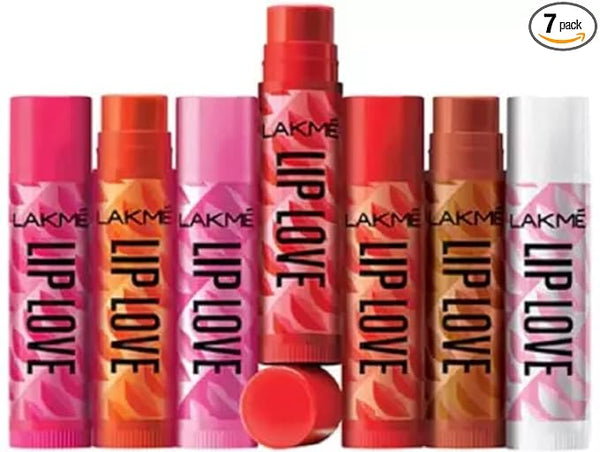 Lakmé Lip Care Balm-Apricot,Caramel,Cherry,Insta Pink,Mango,Pure Apricot, Caramel, Cherry, Insta Pink, Mango, Pure, Strawberry - 31.5 gms(Pack of 7)