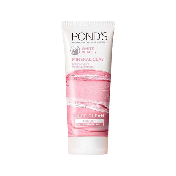 Pond's White Beauty Mineral Clay Instant Brightness Face wash Foam - 90 gms