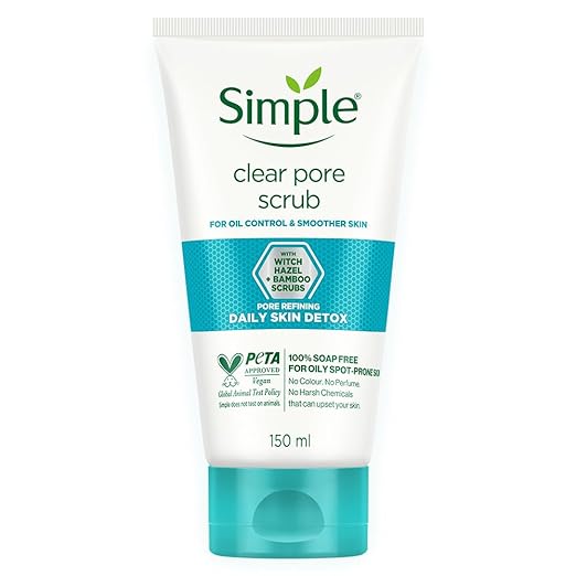 Simple Daily Skin Detox Clear Pore Facial Scrub - 150 ml