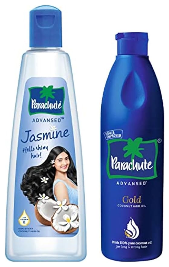 Parachute Advansed Jasmine Coconut Hair Oil with Vitamin E - 500ml & Gold Coconut Hair Oil Vitamin E - 400 ml