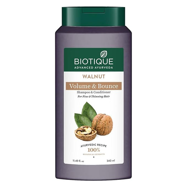 Biotique Walnut Volume and Bounce Shampoo and Conditioner - 340 ml