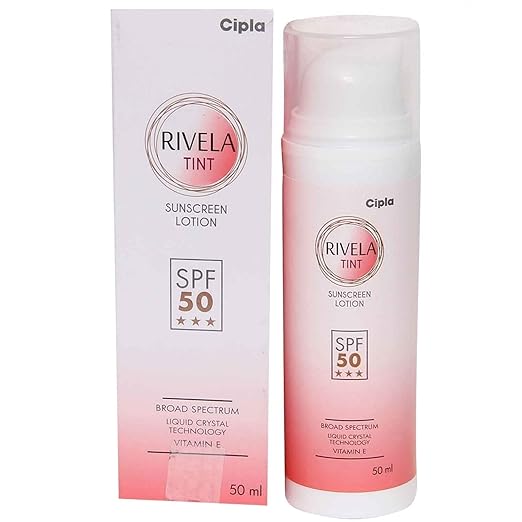 Cipla Rivela Tint Sunscreen Lotion With Velvety Touch SPF 50 - 50 ml