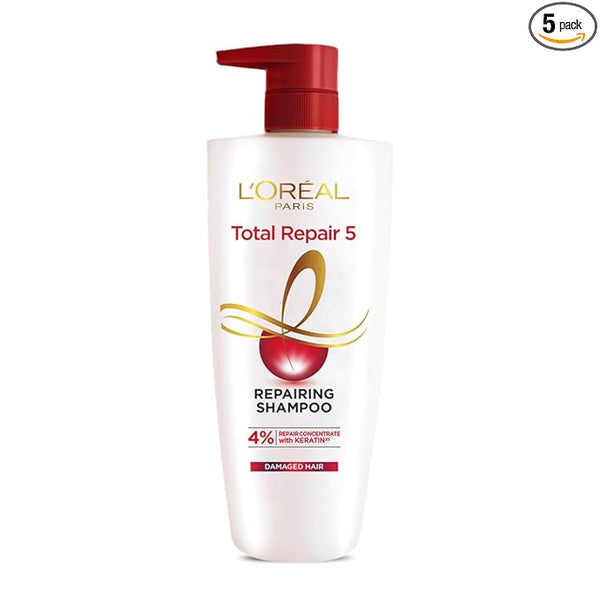 L'Oreal Paris Shampoo, For Damaged and Weak Hair, With Pro-Keratin + Ceramide, Total Repair 5, 1ltr