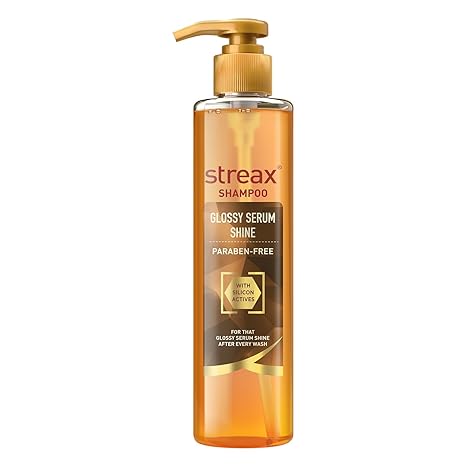 Streax Glossy Serum Shine Shampoo for Frizzy and Dry Hair - 240 ml