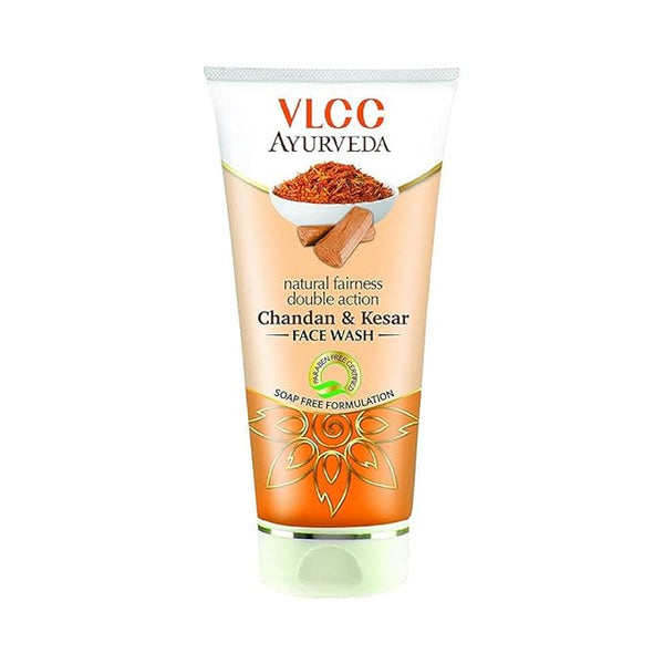 VLCC Ayurveda Natural Fairness Double Action Chandan and Kesar Facewash - 100 ml