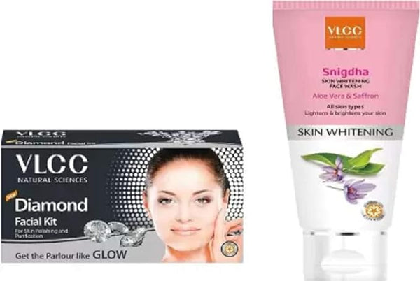 VLCC Diamond Facial Kit (50gms) + Snigdha Face Wash (100gms)