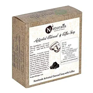 Naturalis Essence of Nature Handmade Charcoal Soap with Natural Coffee for Cleansing and Skin Rejuvenation - 110 gms