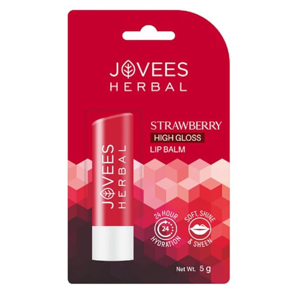 Jovees Herbal Strawberry High Gloss Lip Balm - 5 gms