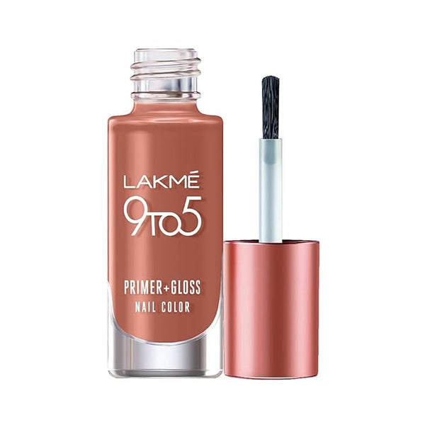 Lakme 9to5 Primer + Gloss Nail Colour, Honey Love - 6 ml