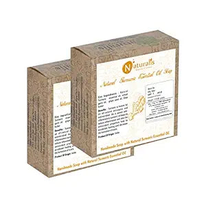 Naturalis Handmade Soap With Natural Turmeric Essential Oil- For Antimicrobial & Scars, Pack of - 2
