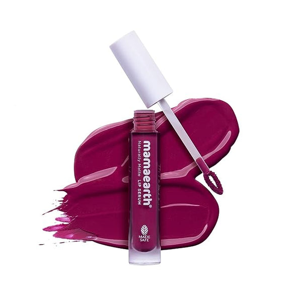 Mamaearth Naturally Matte Lip Serum - Matte Liquid Lipstick With Vitamin C & E For Upto 12 Hour Long Stay - 03 Berrydict Magenta (Pink) - 3 Ml