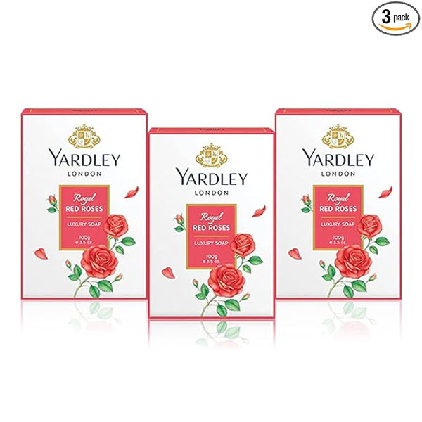 Yardley Soap, Red Roses - 100 gms (Pack of 3)