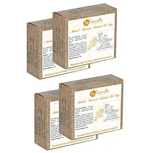 Naturalis Handmade Soap With Natural Turmeric Essential Oil- For Antimicrobial & Scars, Pack of - 4