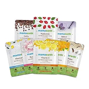 Mamaearth India's 1st Bamboo-Based Sheet Masks - Pack of 8