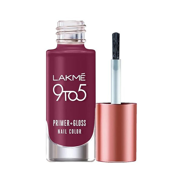 Lakme 9to5 Primer + Gloss Nail Colour, Desert Rose - 6 ml