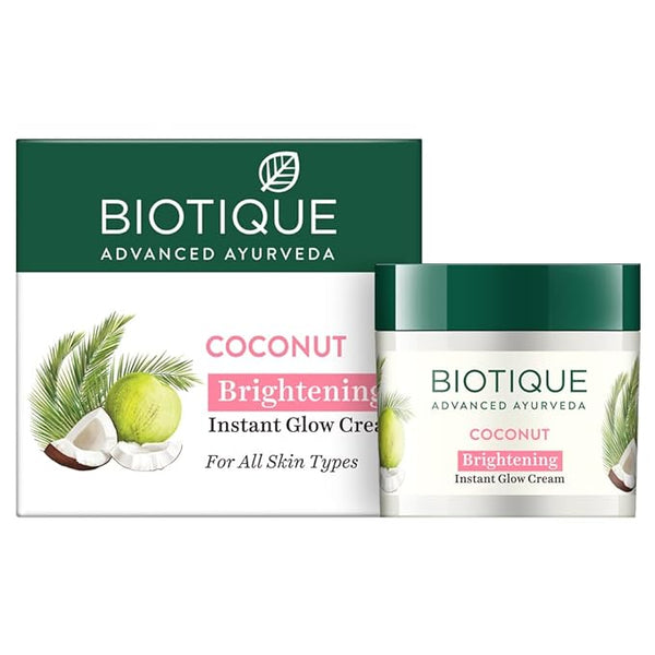 Biotique Coconut Brightening Instant Glow Cream - 50 gms
