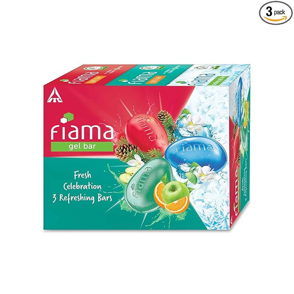 Fiama Gel Bathing Bar Fresh Celebration pack - 125 gms(Pack of 3)
