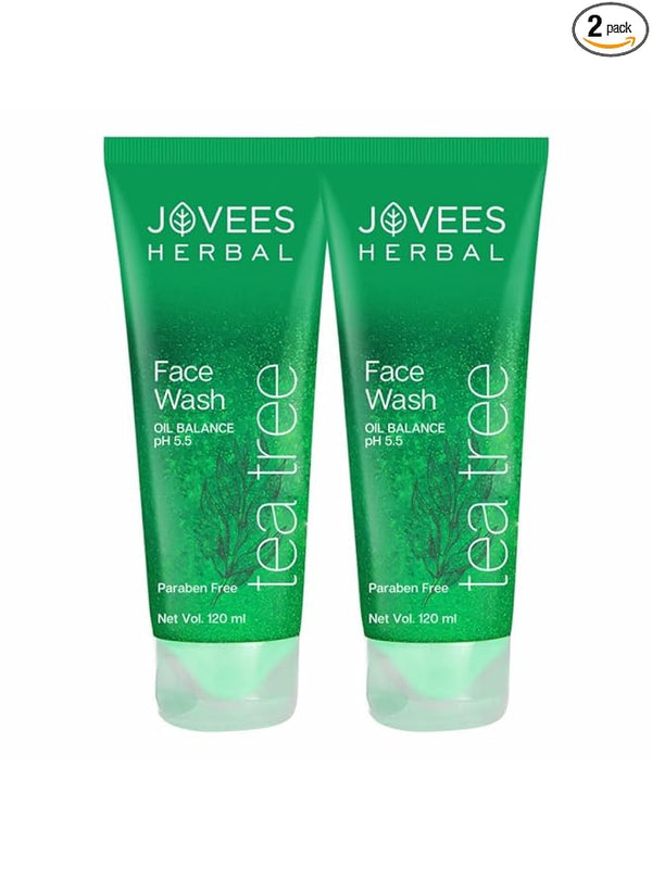 Jovees Herbal Tea Tree Oil Control Face Wash - 120 ml (Pack of 2)