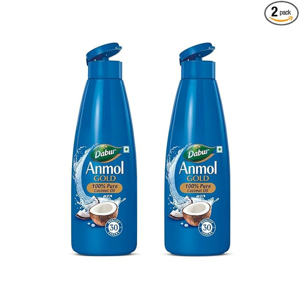 Dabur Anmol Gold 100% Pure Coconut Oil - 600ml (Pack of 2)