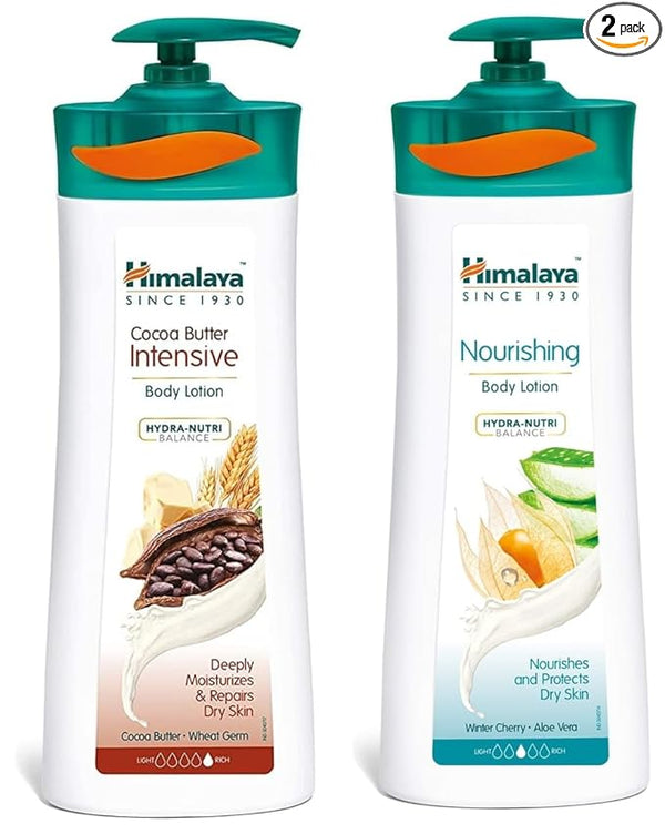Himalaya Herbals Cocoa Butter Intensive Body Lotion & Himalaya Nourishing Body Lotion Combo
