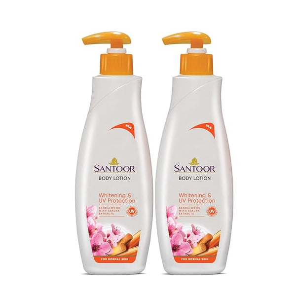 Santoor Perfumed Body Lotion Sandalwood & Sakura Extracts - 250 ml (Pack of 2)