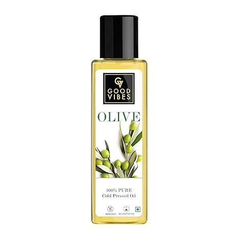 Good Vibes 100% Pure Olive Cold Pressed Carrier Oil For Hair & Skin - 100 ml