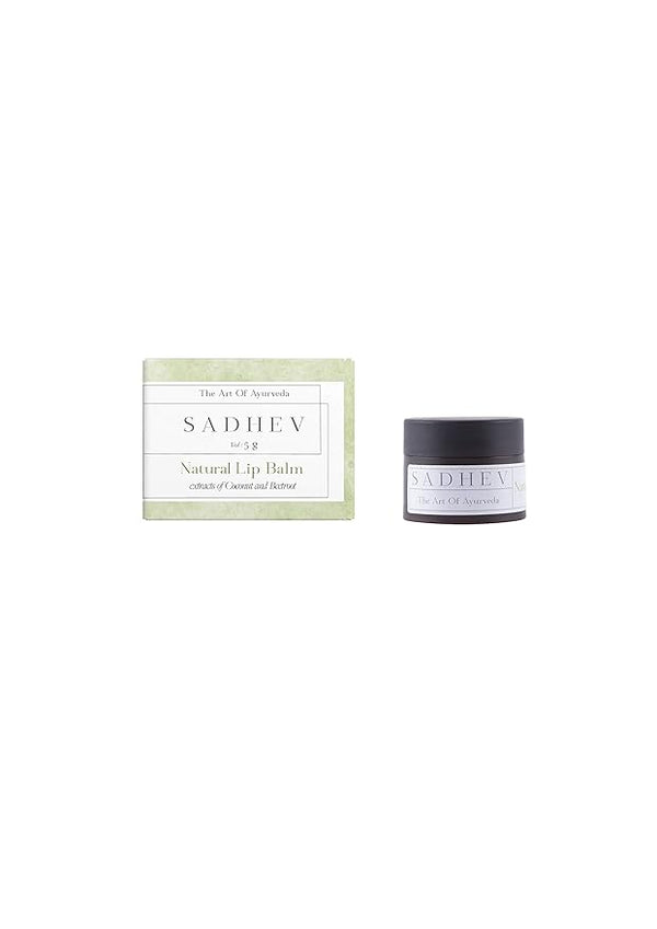 Sadhev Organic Lip Balm With Beetroot And Coconut Extract - 5 gms