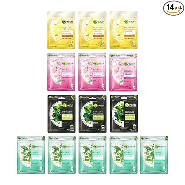 Garnier Skin Naturals Sheet Mask Combo Pack (14 pcs) - 396 gms