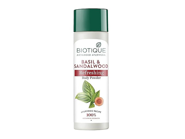 Biotique Basil And Sandalwood Refreshing Body Powder - 150 gms