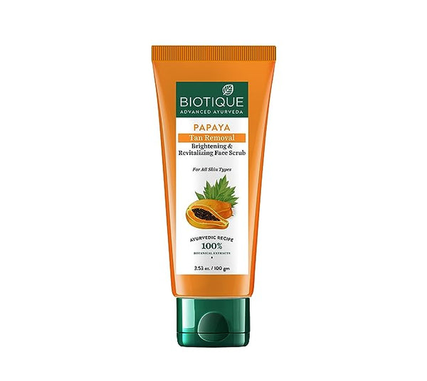 Biotique Papaya Tan Removal Brightening & Revitalizing Face Scrub - 100 gms